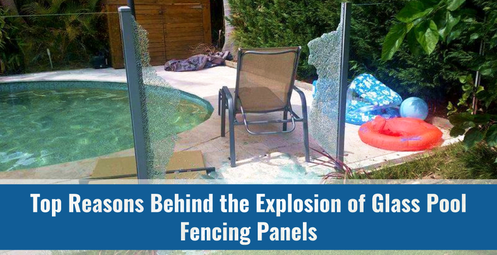 explosion of glass pool fence